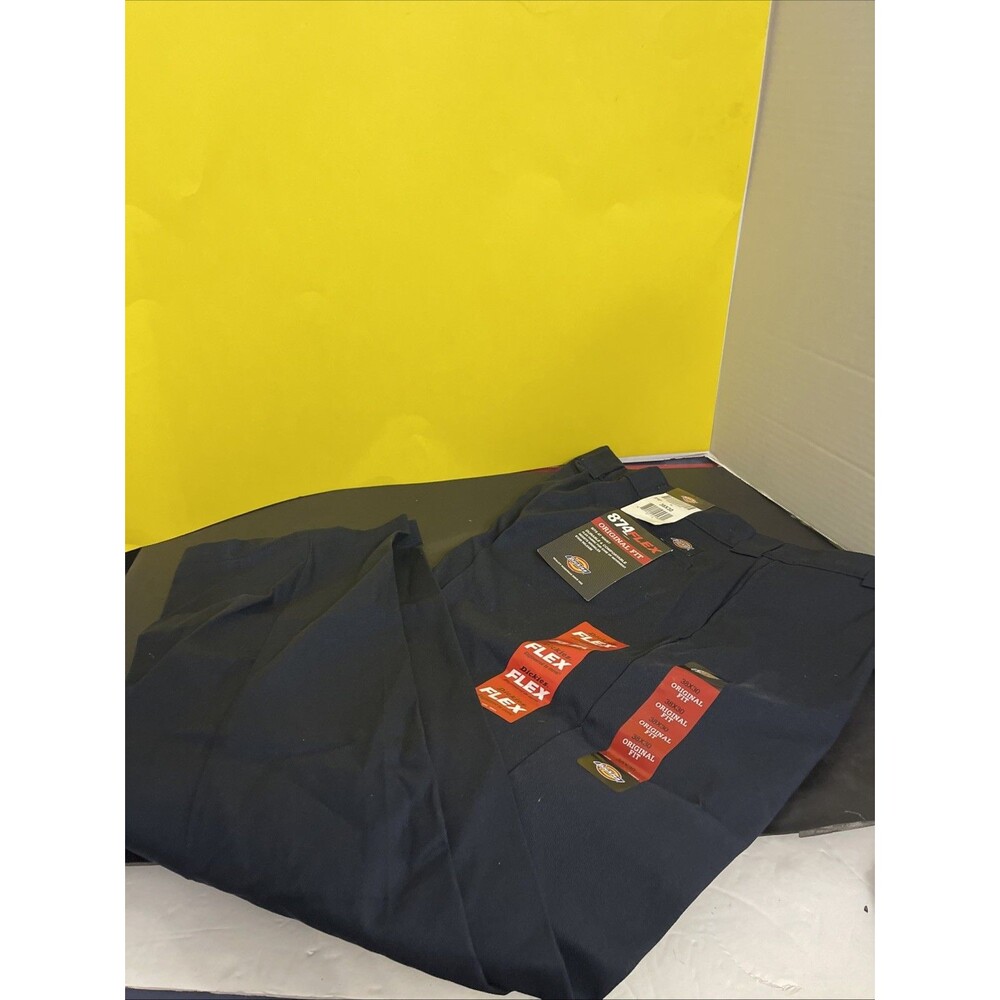 Dickies 874 Original Fit Flex Work Pants - NWT Mens 38 x 30 Blue 46083-N8